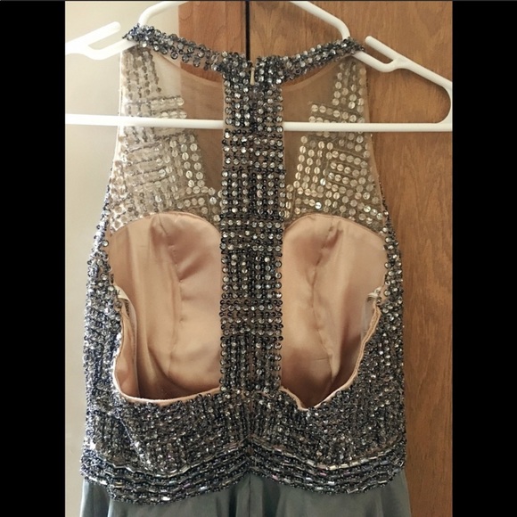 SIZE 4 Gray Sherri Hill Dress - Picture 3 of 6
